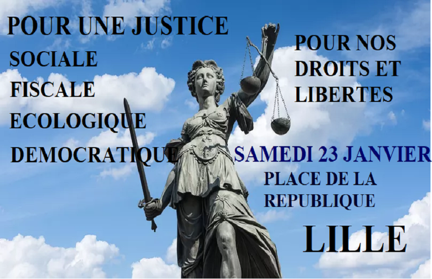 Manifestation LILLE 23 janvier 2021 pour la justice, nos droits et nos libertés